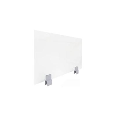 24"W x 16"H - Clamp On Cubicle Sneeze Guard for .75" - 1.25" Thick Panels