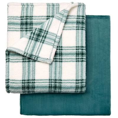 Fleece Blanket + Free Throw by BrylaneHome in Pine (Size KING)