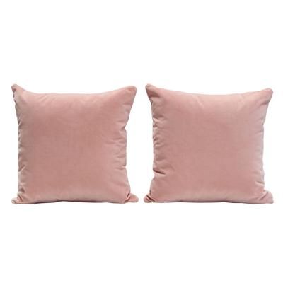 "( Set of 2 ) 16" Square Accent Pillows in Blush Pink Velvet - Diamond Sofa PILLOW16PN2PK"