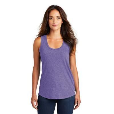 District DM138L Women's Perfect Tri Racerback Tank Top in Purple Frost size 2XL | Triblend