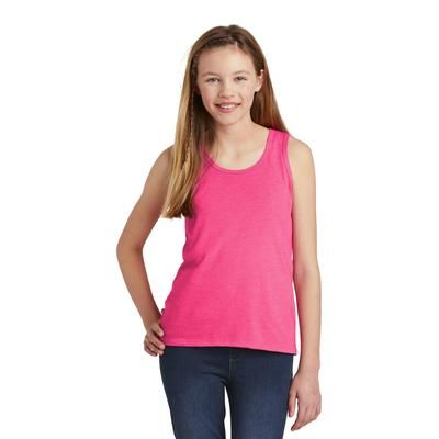District DT6303YG Girls V.I.T. Tank Top in Fuchsia Frost size Medium | Cotton