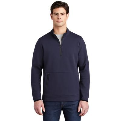 Sport-Tek ST281 Triumph 1/4-Zip Pullover T-Shirt in Navy Blue size Large | Polyester Blend