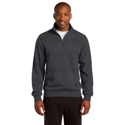 Sport-Tek TST253 Tall 1/4-Zip Sweatshirt in Graphite Grey size XL/Tall | Cotton/Polyester Blend
