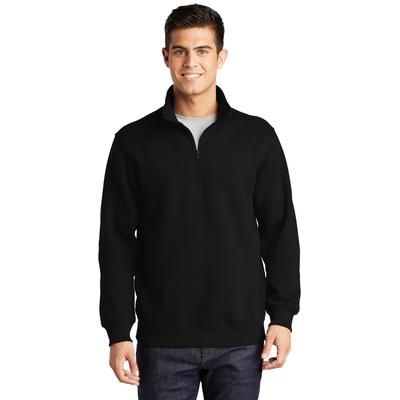 Sport-Tek ST253 1/4-Zip Sweatshirt in Black size Large | Fleece