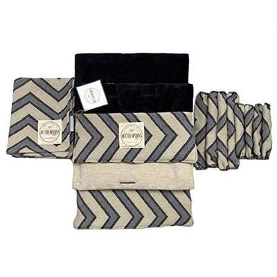 Keenz 7S Stroller Wagon Liner with Matching Blanket & Harness Pad Covers - Chevron