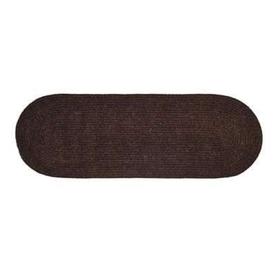 Better Trends Chenille Solid Braid Collection Reversible Indoor Area Utility Rug in Vibrant Colors, by Better Trends in Chestnut (Size 24X72 RUNR)