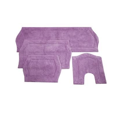 Waterford 4-Pc. Bath Rug Set Blue by Home Weavers Inc in Lavender (Size 4 RUG SET)