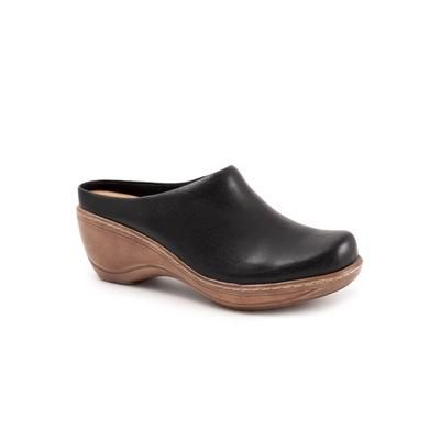 Extra Wide Width Women's Madison Clog by SoftWalk in Black (Size 9 1/2 WW)