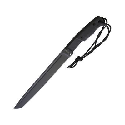 Extrema Ratio Waki Fixed Blade Knife 18in Overall 11.75in N690 SS Tanto Blade Black Forprene Handle Black Mil-C-13924 Burnished Blade Black Cordura