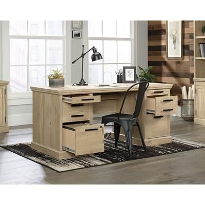 Aspen Post Executive Desk Pmo A2 in Prime Oak - Sauder 426487