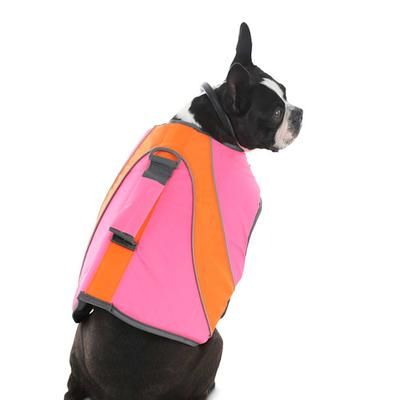 The Beach Bum Pink & Orange Dog Flotation Vest, Small