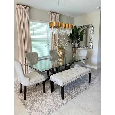 Cabodiongan 45"H x 36"W x 1"D Traditional Wall Mirror Silverton/Dark Gray/Pewter/Gray/Smoke/Clear Accent Mirror - Boutique Rugs