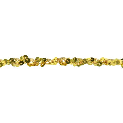 Ruban de paillettes, doré, largeur : 10 mm, longueur : 3 m