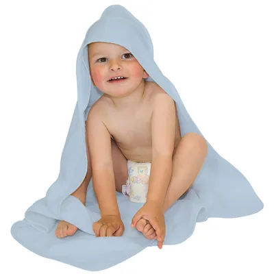 buttinette Cape de bain, bleu clair, 80 x 80 cm