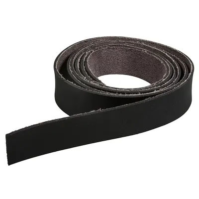 Ruban en simili-cuir, noir, 2 cm, 1,38 m