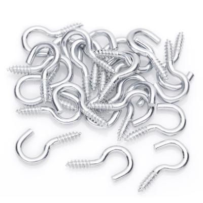 Crochets à visser, argenté, 24 pièces