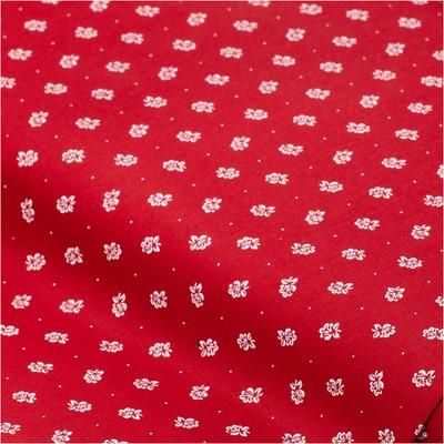 Tissu coton "petites fleurs", rouge