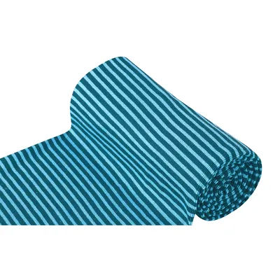 Tissu bord-côte "Confort", pétrole/turquoise