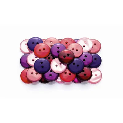 buttinette Boutons tendance, fruits des bois, 15 mm Ø, 40 pièces