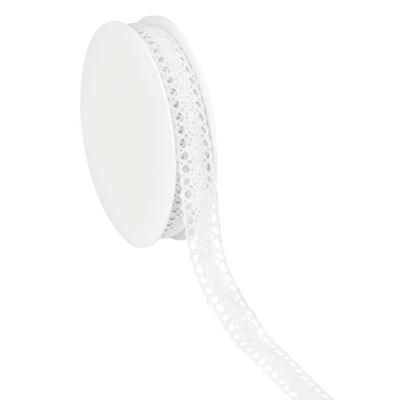 Galon crocheté, blanc, 14 mm, 5 m