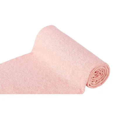 Tissu bord côte "Confort", rose chiné