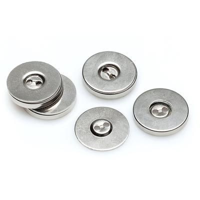 buttinette Fermoirs magnétiques, à coudre, dim. : 19 mm Ø, 4 pièces