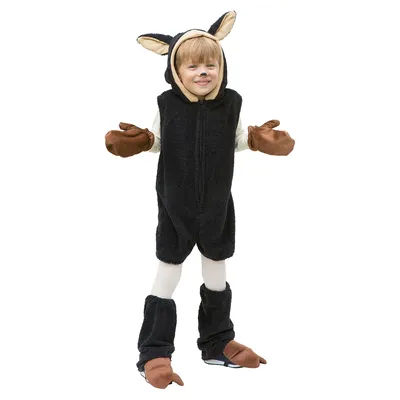 buttinette Déguisement de mouton pour enfants, noir