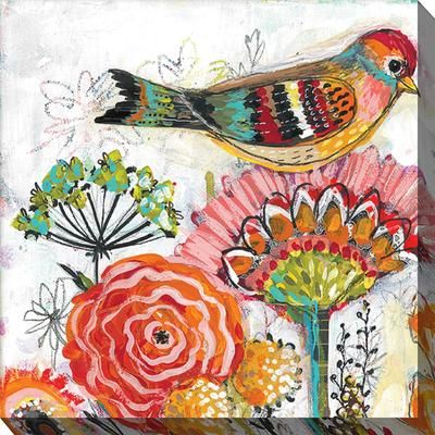 MRS. TWEETER OUTDOOR ART 24X24 by West of the Wind in Multi