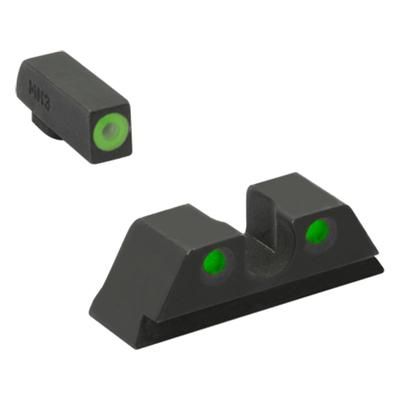 Meprolight Hyper-Bright - Highly Visible Day/Night Self-Illuminated Sights Kimber K6 Kimber K6S DA/SA Green Front Green Rear Black 412313111 412313111