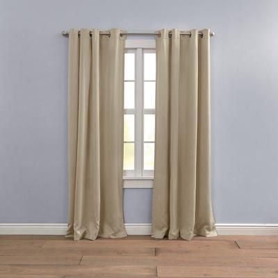 Wide Width BH Studio Room-Darkening Grommet Panel by BH Studio in Taupe (Size 54" W 63" L) Window Curtain