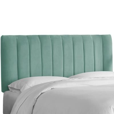 Wesley Channel Seam Headboard by Skyline Furniture in Velvet Caribbean (Size FULL)