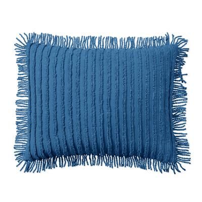 Chenille 100% Cotton Sham by BrylaneHome in Antique Blue (Size STAND) Pillow