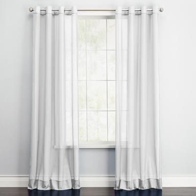 Wide Width BH Studio Sheer Voile Grommet Panel by BH Studio in Eggshell (Size 56" W 72" L) Window Curtain