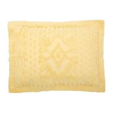 100% Cotton Georgia Chenille Shams by BrylaneHome in Sunshine Yellow (Size KING) Pillow