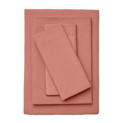 BH Studio Solid Microfiber Sheet Set by BH Studio in Coral (Size TWIN)