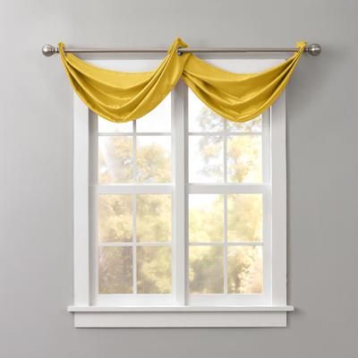 BH Studio Room-Darkening Waterfall Grommet Valance by BH Studio in Gold Window Curtain