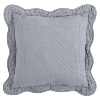 Florence Square Pillow by BrylaneHome in Gray