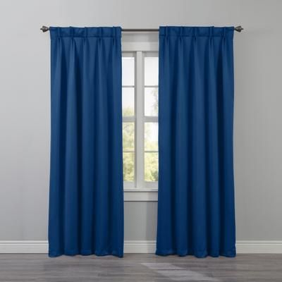 Wide Width BH Studio Room-Darkening Pinch Pleat Panel by BH Studio in Sapphire (Size 35" W 95" L) Window Curtain