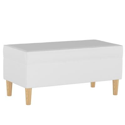 Twill Storage Bench by Skyline Furniture in Twill White