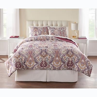 BH Studio 3-Pc. Microfiber Comforter Set by BH Studio in Lavender (Size FULL) Paisley Bedding