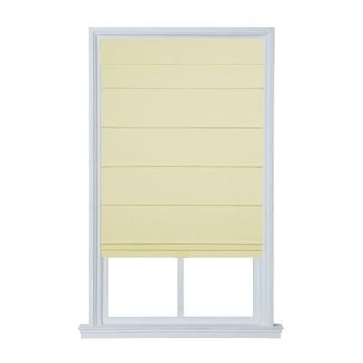 Wide Width Cordless Room Darkening Fabric Roman Shade by Whole Space Industries in Ivory (Size 36" W 64" L)