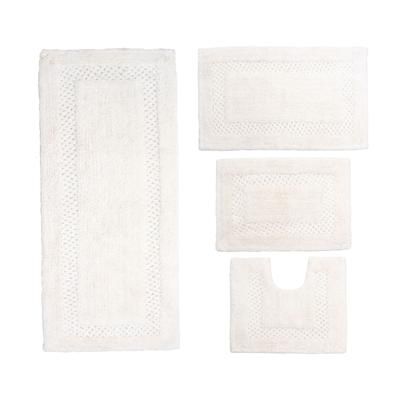 Classy 3-Pc. Bath Mat Set by Home Weavers Inc in Ivory (Size 4 RUG SET)