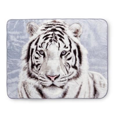 Hi-Pile Luxury Oversized Throw by Shavel Home Products in White Tiger (Size 60" X 80")