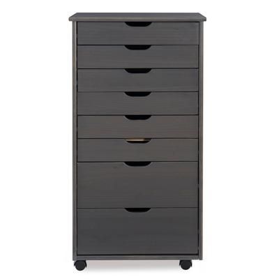 Croghan Eight Drawer Rolling Storage Cart by Linon Home Décor in Grey