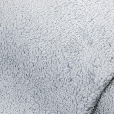 Tissu peluche en coton, gris clair