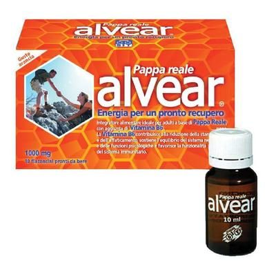 Alvear 1000 Pappa Reale e Vitamina B6 10x10 ml Flaconcini bevibili