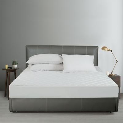 All-In-One Cooling Bamboo Fitted Mattress Pad, Twin by Levinsohn Textiles in White (Size CALKNG)