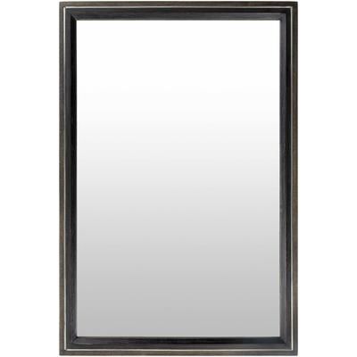 Bascaron 38"H x 26"W x 1"D Modern Wall Mirror Gray Accent Mirror - Boutique Rugs