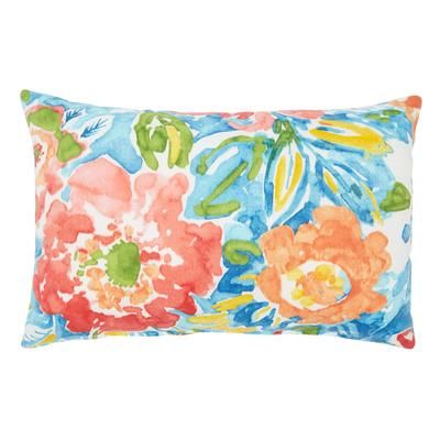 BH Outdoor Performance 20" x 13" Lumbar Pillow by BrylaneHome in Poppy Blue Outdoor Furniture Accent Cushion