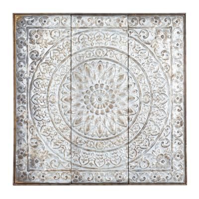 Juniper + Ivory 36 In. x 36 In. Rustic Floral Wall Decor Green Metal - Juniper + Ivory 55508